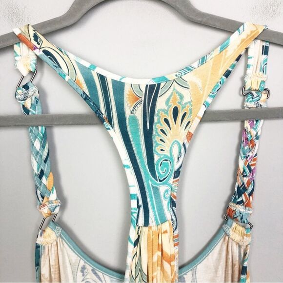 FREE PEOPLE | NEW Psychedelic Braided Strap Noveau Tunic Tank/Dress Women’s M - Picture 9 of 10